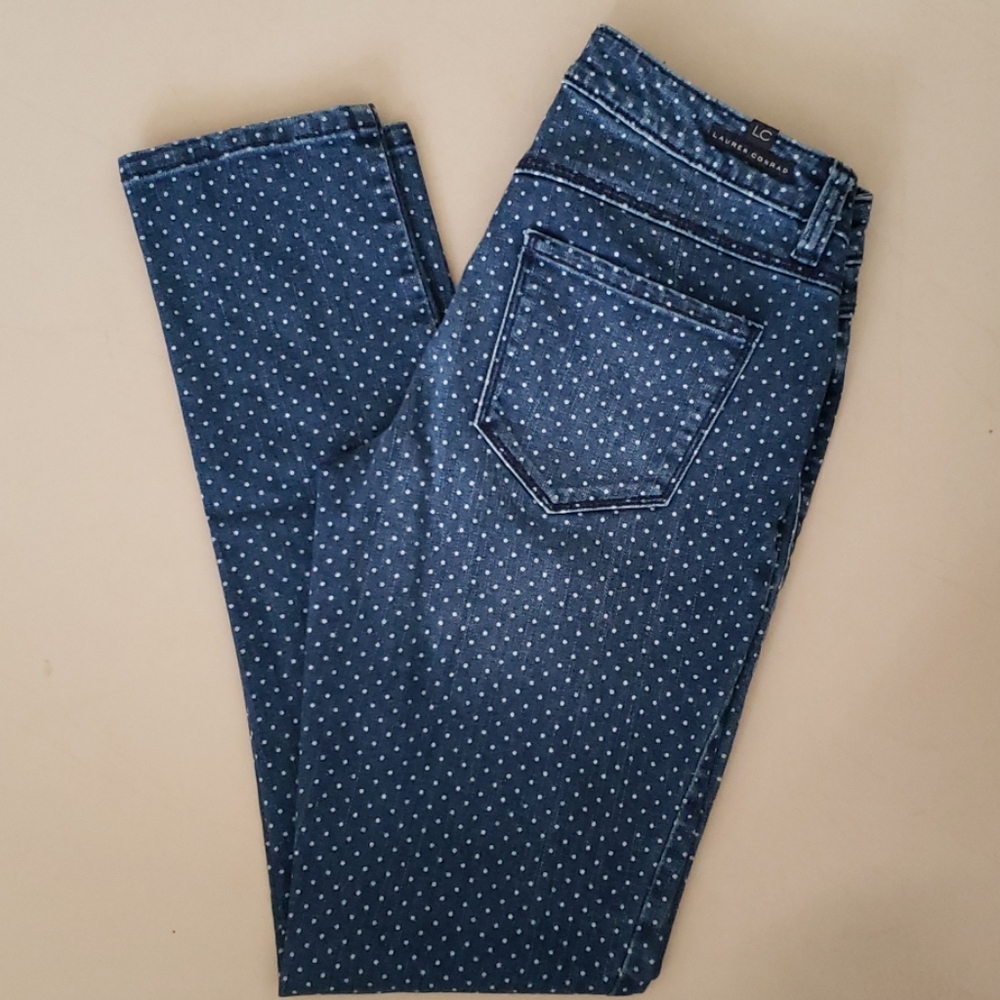 LC Lauren Conrad Polka Dot Skinny Jean